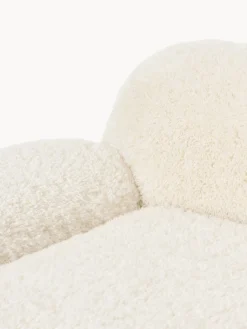 Divano angolare componibile 4 posti con chaise longue in teddy Wolke