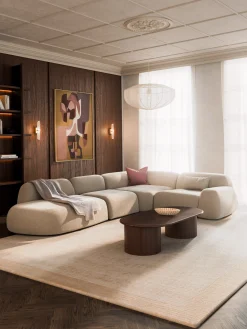 Divano angolare componibile XL con chaise longue Wolke