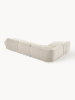 Divano angolare componibile XL in bouclé con penisola Wolke