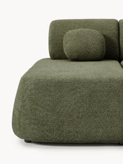 Divano angolare letto in teddy-bouclé con contenitore Pao