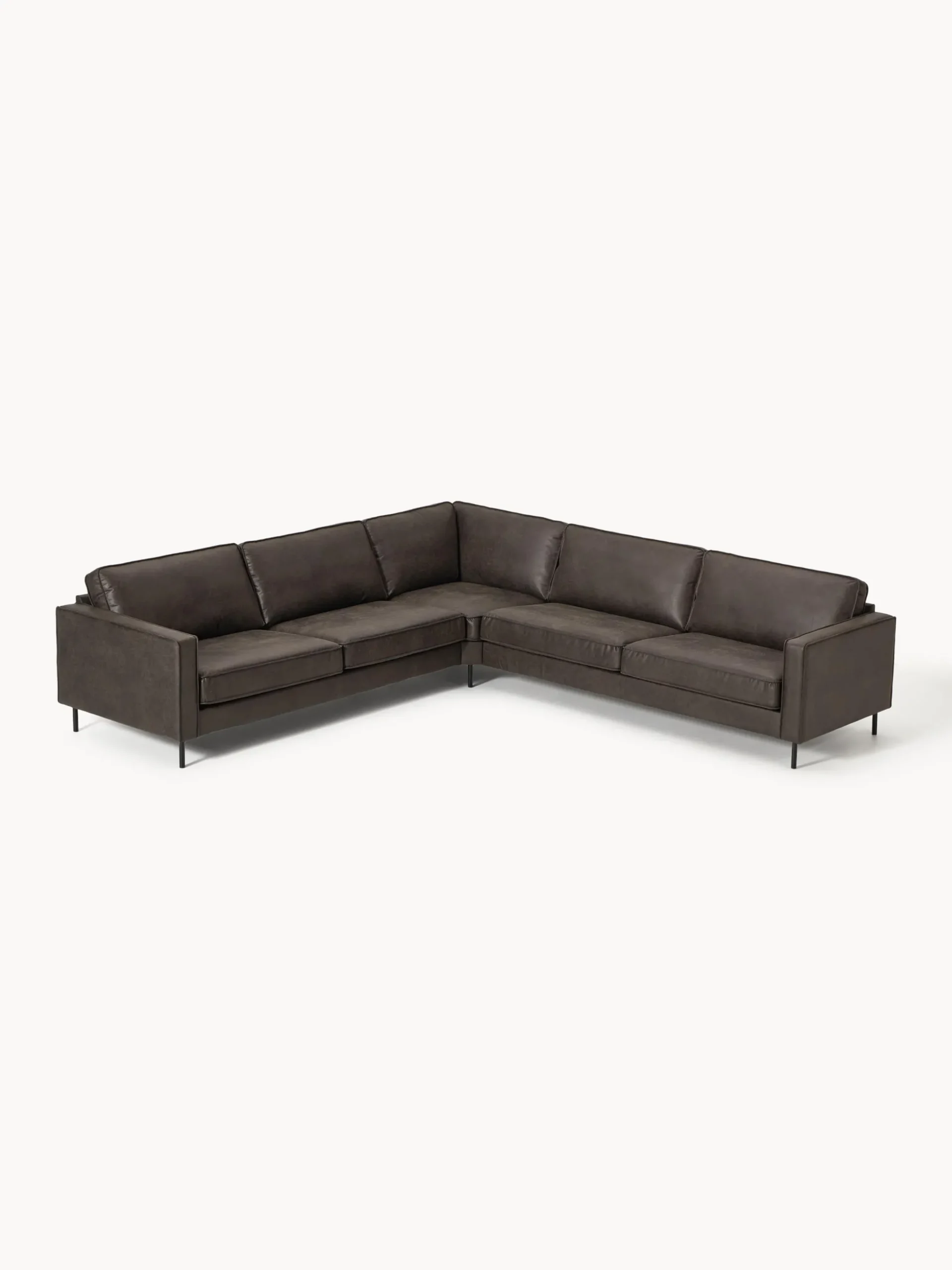 Divano angolare XL in pelle Hunter