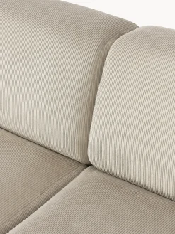 Divano angolare XL in velluto a coste Melva