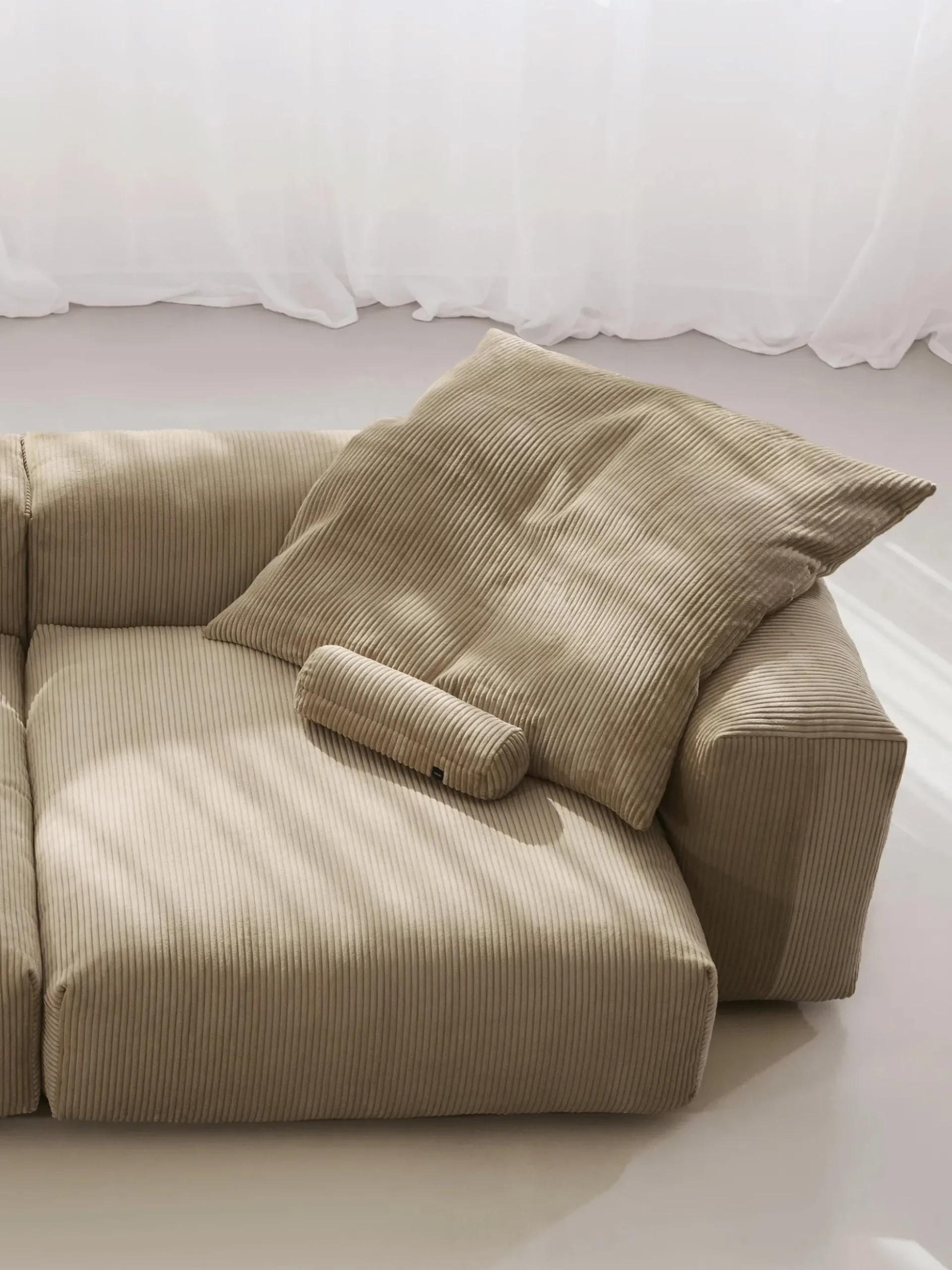 Divano componibile 2 posti in velluto a coste Vetsak