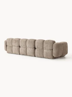 Divano componibile 4 posti in teddy-bouclé Tayla