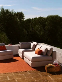 Divano componibile 2 posti da giardino Rabea