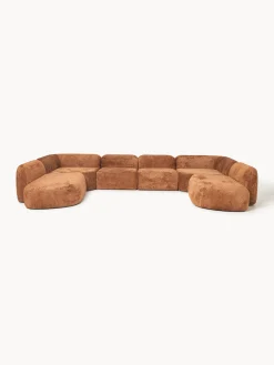 Divano componibile XL in teddy bouclé Wolke