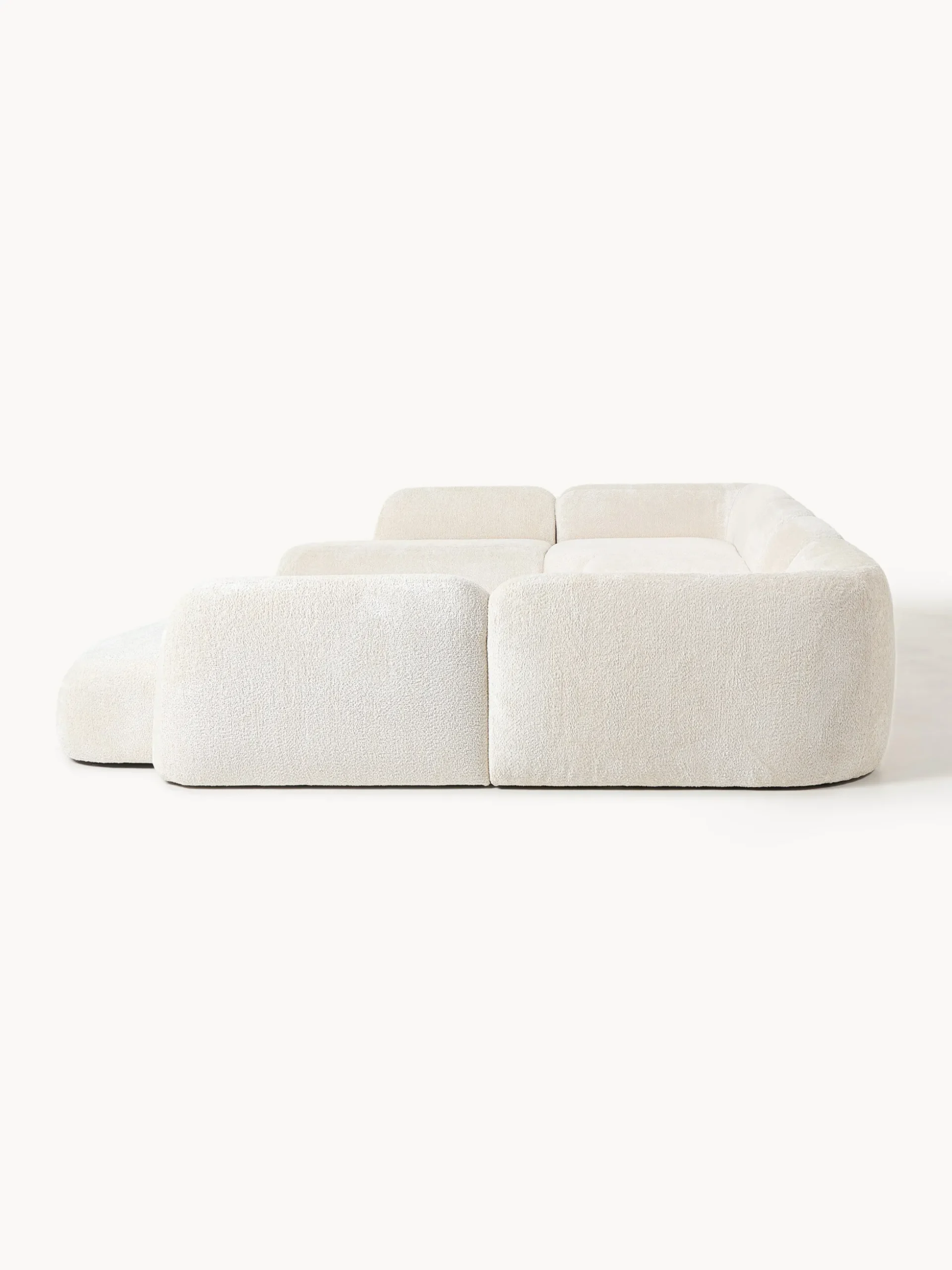 Divano componibile XL in teddy bouclé Wolke
