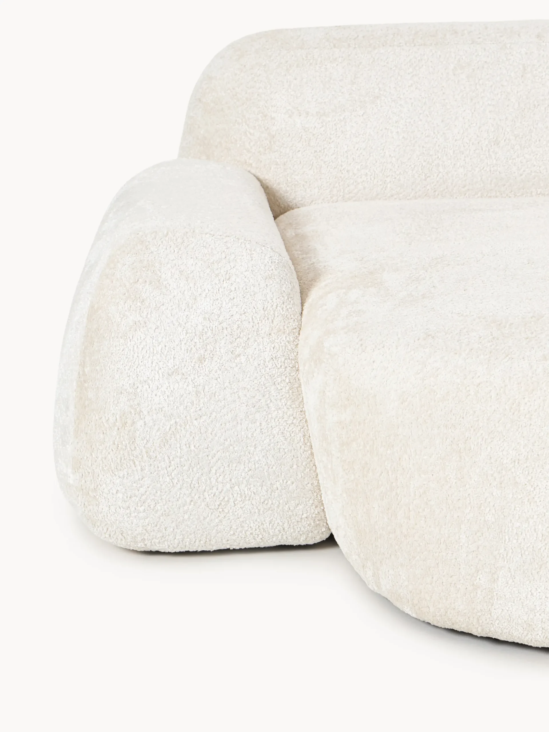 Divano componibile XL in teddy bouclé Wolke