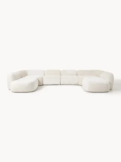 Divano componibile XL in teddy bouclé Wolke