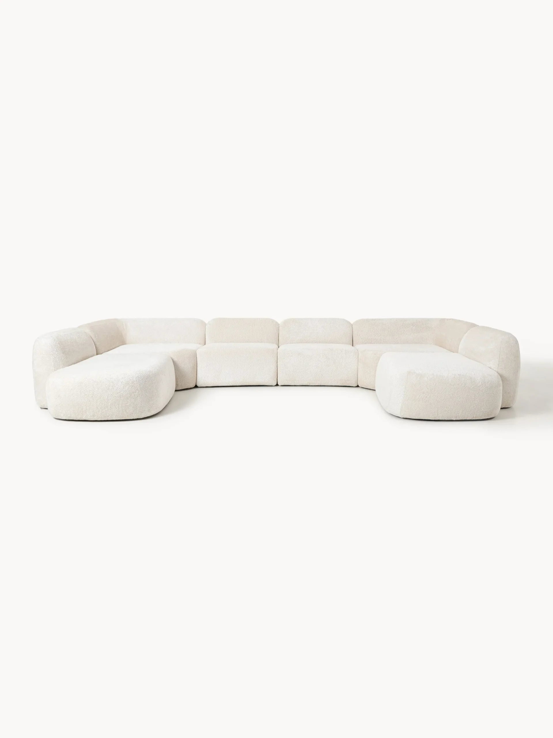 Divano componibile XL in teddy bouclé Wolke