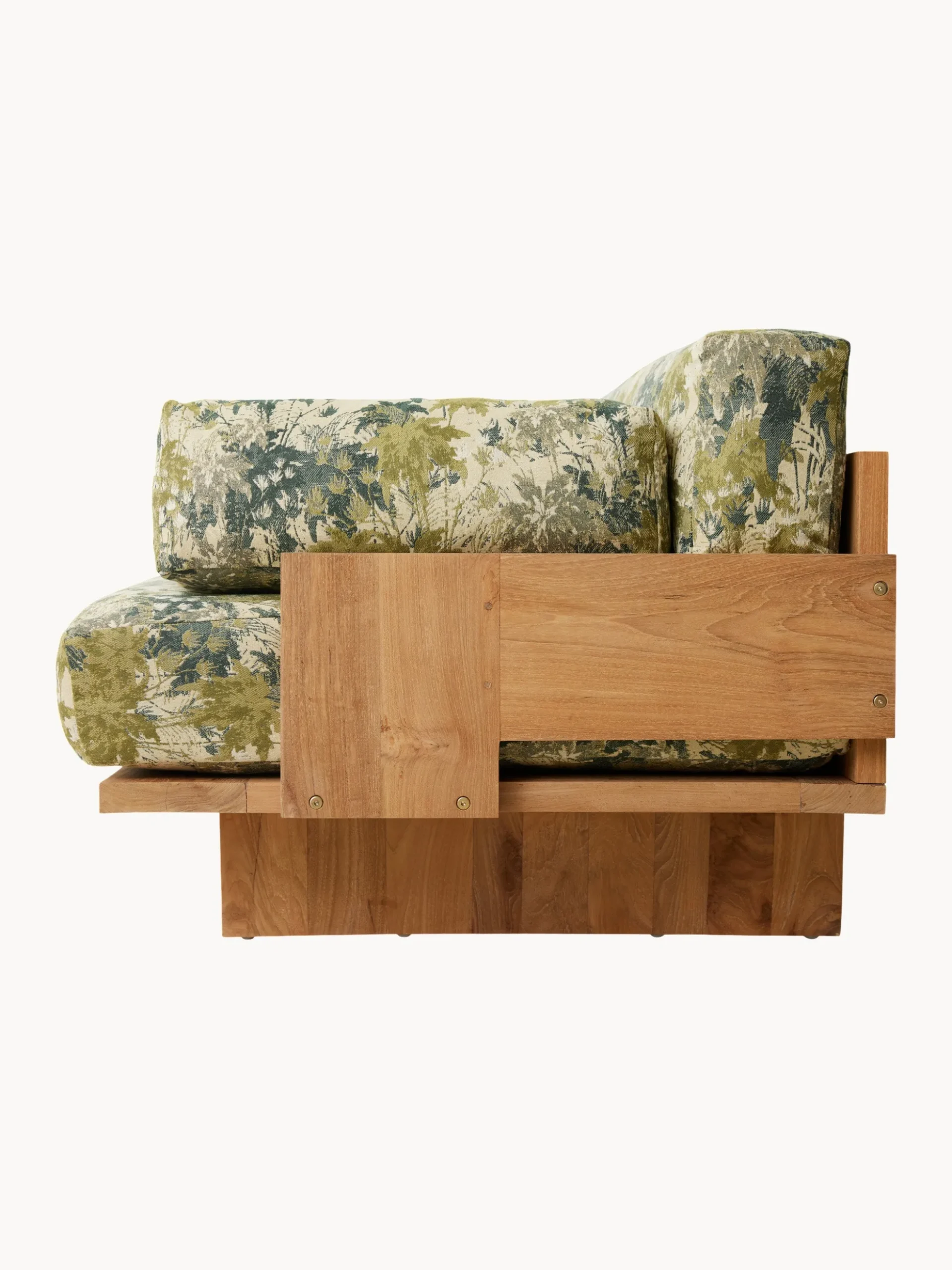 Divano da giardino in legno di teak Botanical