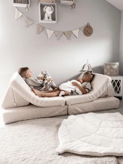 Divano da gioco componibile fatto a mano per bambini in teddy Mila