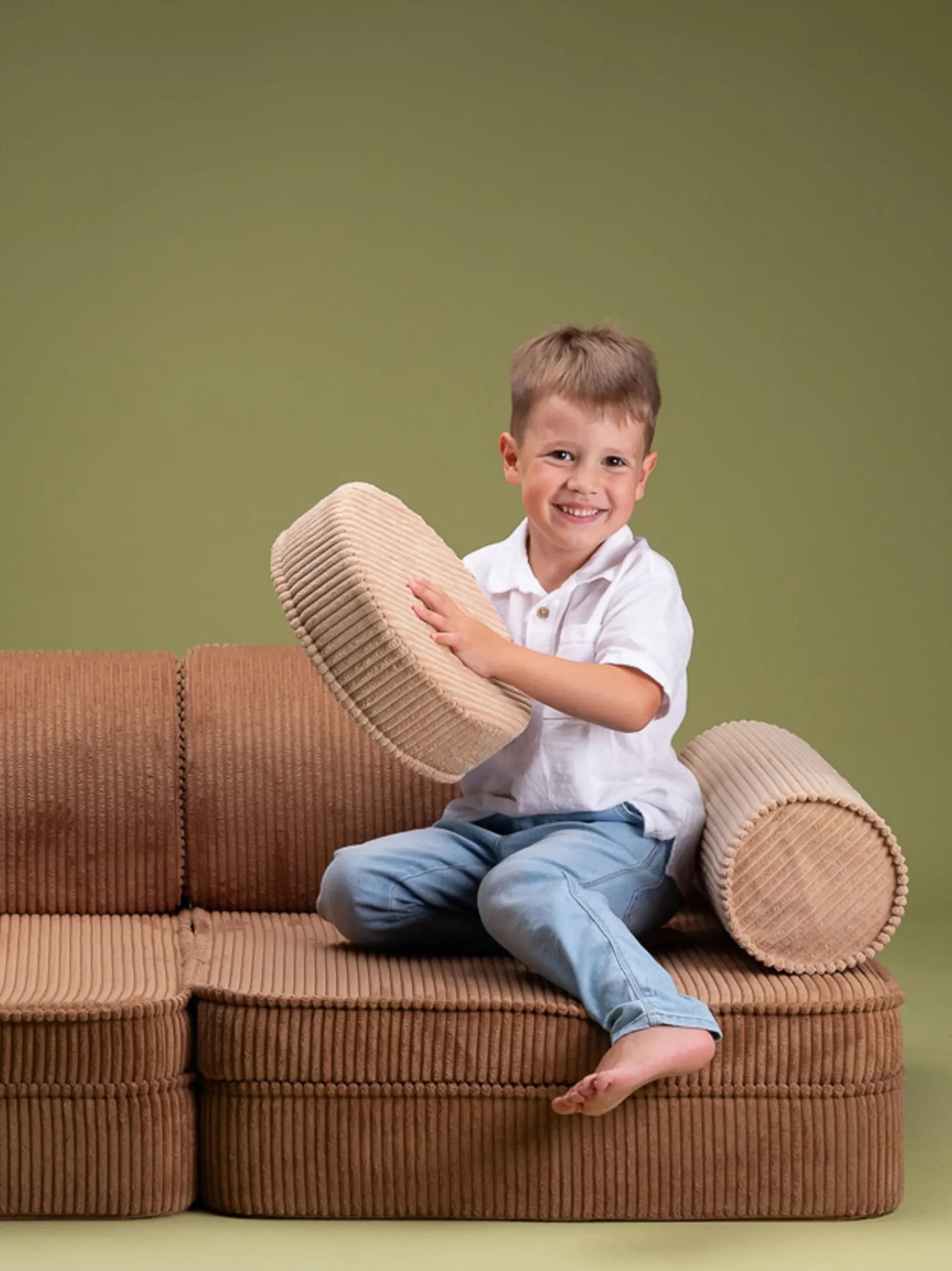 Divano da gioco componibile per bambini in velluto a coste Sugar