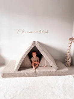 Divano da gioco componibile fatto a mano per bambini in teddy Mila