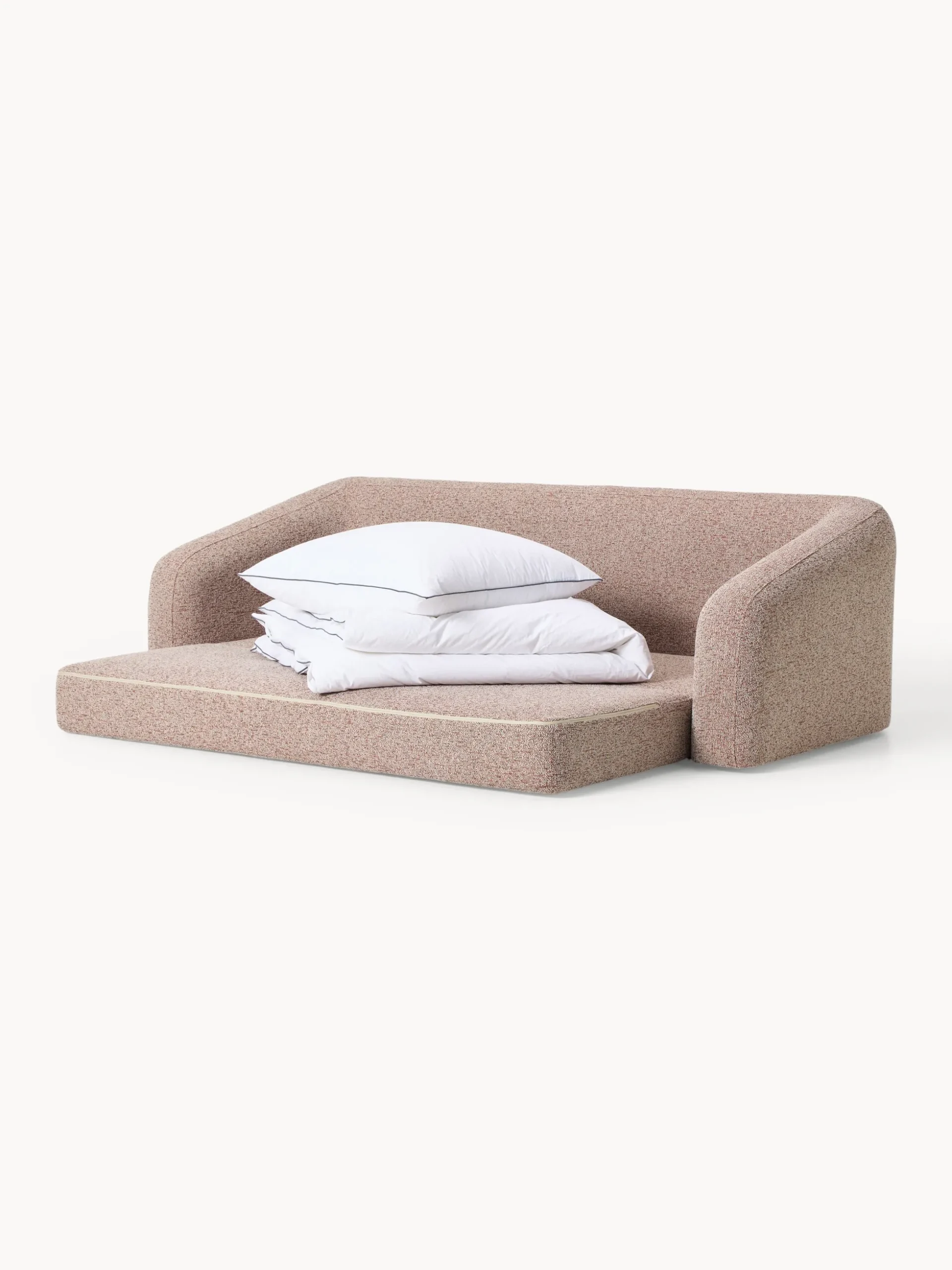 Divano letto 3 posti in bouclé Eliot