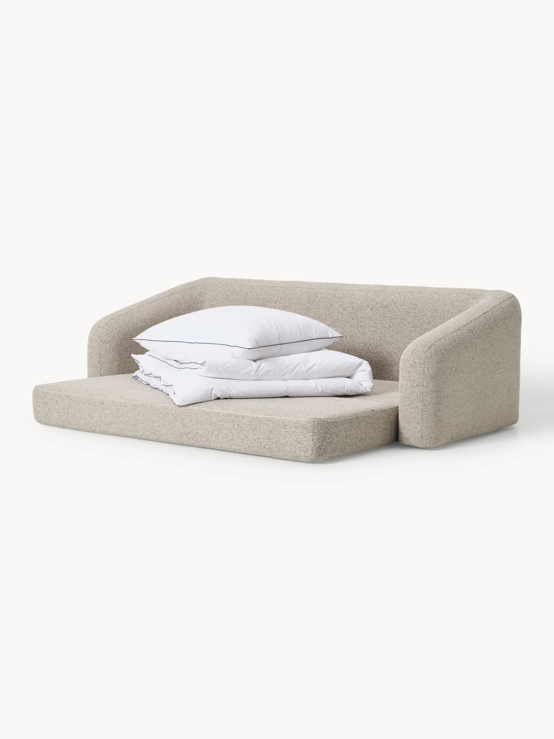 Divano letto 3 posti in bouclé Eliot