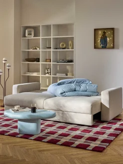 Divano letto 3 posti in bouclé con vano contenitore Tasha