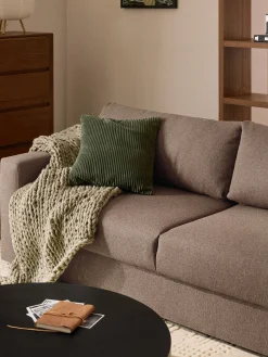 Divano letto 3 posti in bouclé con vano contenitore Tasha