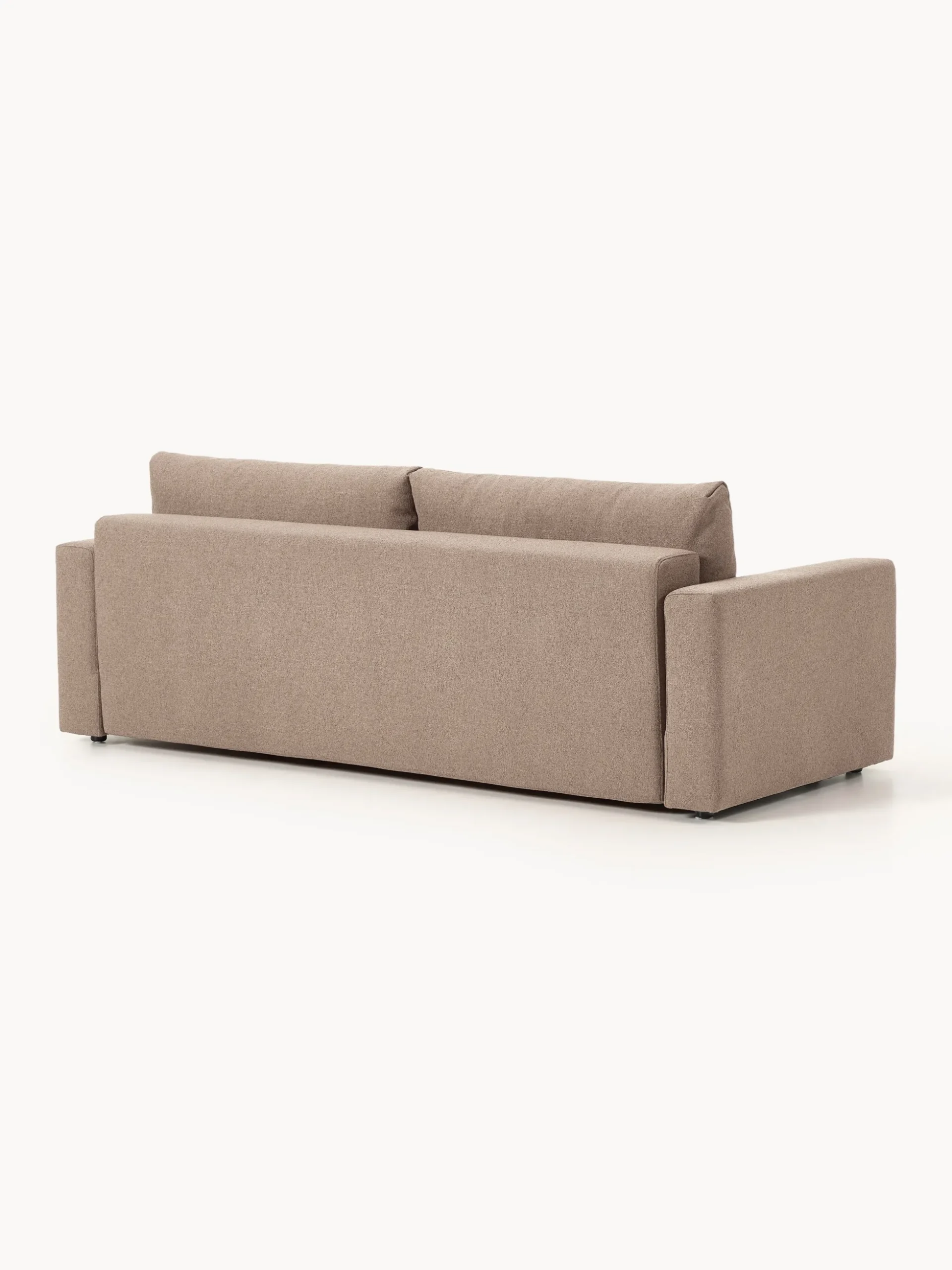 Divano letto 3 posti in bouclé con vano contenitore Tasha