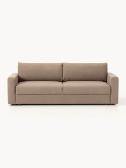 Divano letto 3 posti in bouclé con vano contenitore Tasha