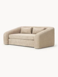 Divano letto 2 posti in teddy-bouclé Eliot
