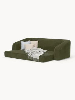 Divano letto 3 posti in teddy-bouclé Eliot