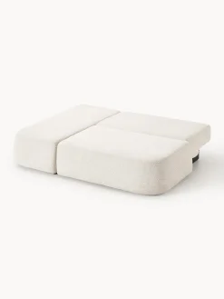 Divano letto angolare in teddy-bouclé con contenitore Pao