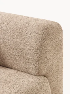 Divano letto angolare in teddy-bouclé con contenitore Pao
