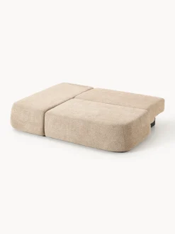 Divano letto angolare in teddy-bouclé con contenitore Pao