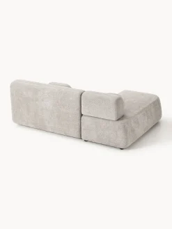 Divano letto angolare in teddy-bouclé con contenitore Pao