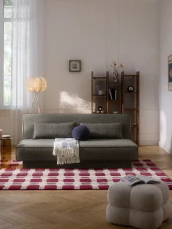 Divano letto in bouclé con contenitore David