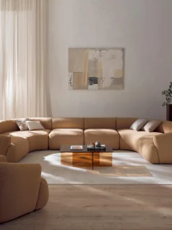 Divano XL componibile in bouclé Sofia