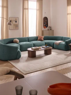Divano XL componibile in bouclé Sofia