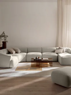 Divano XL componibile in bouclé Sofia