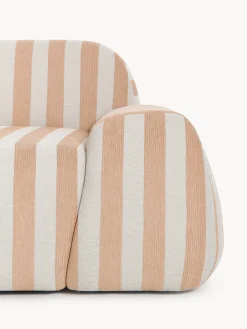 Divano angolare componibile XL a righe con chaise longue Wolke