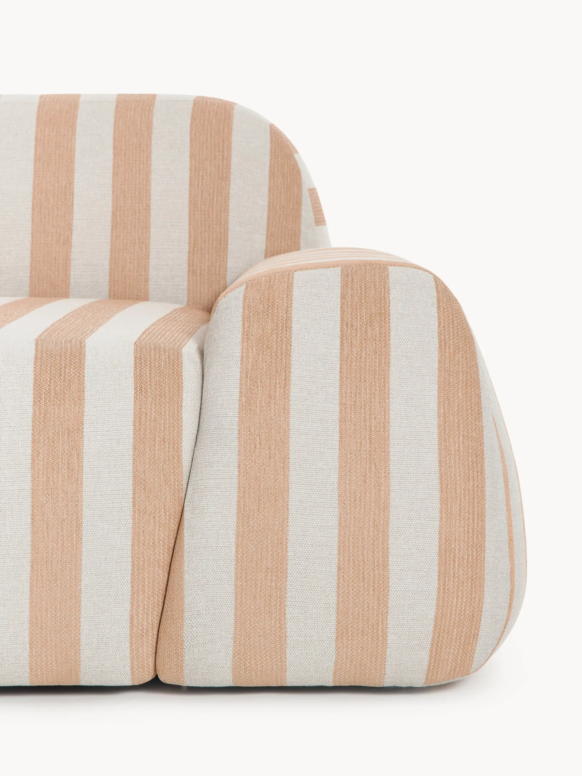 Divano angolare componibile XL a righe con chaise longue Wolke