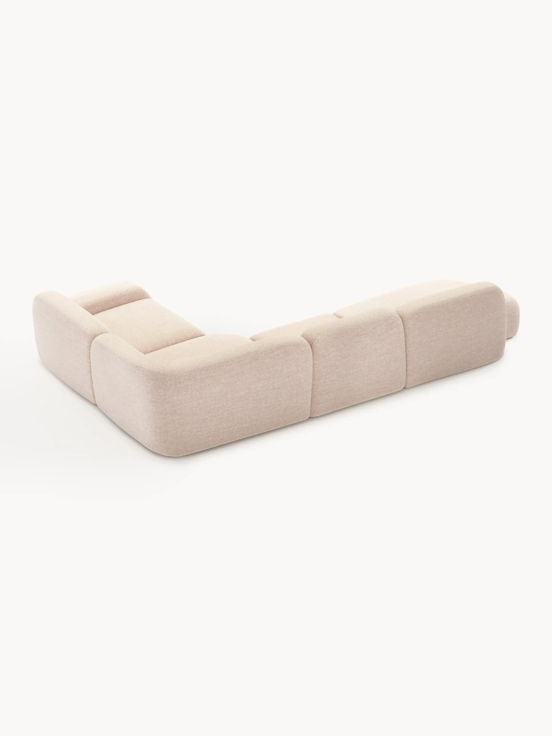 Divano angolare componibile XL in bouclé con chaise longue Wolke