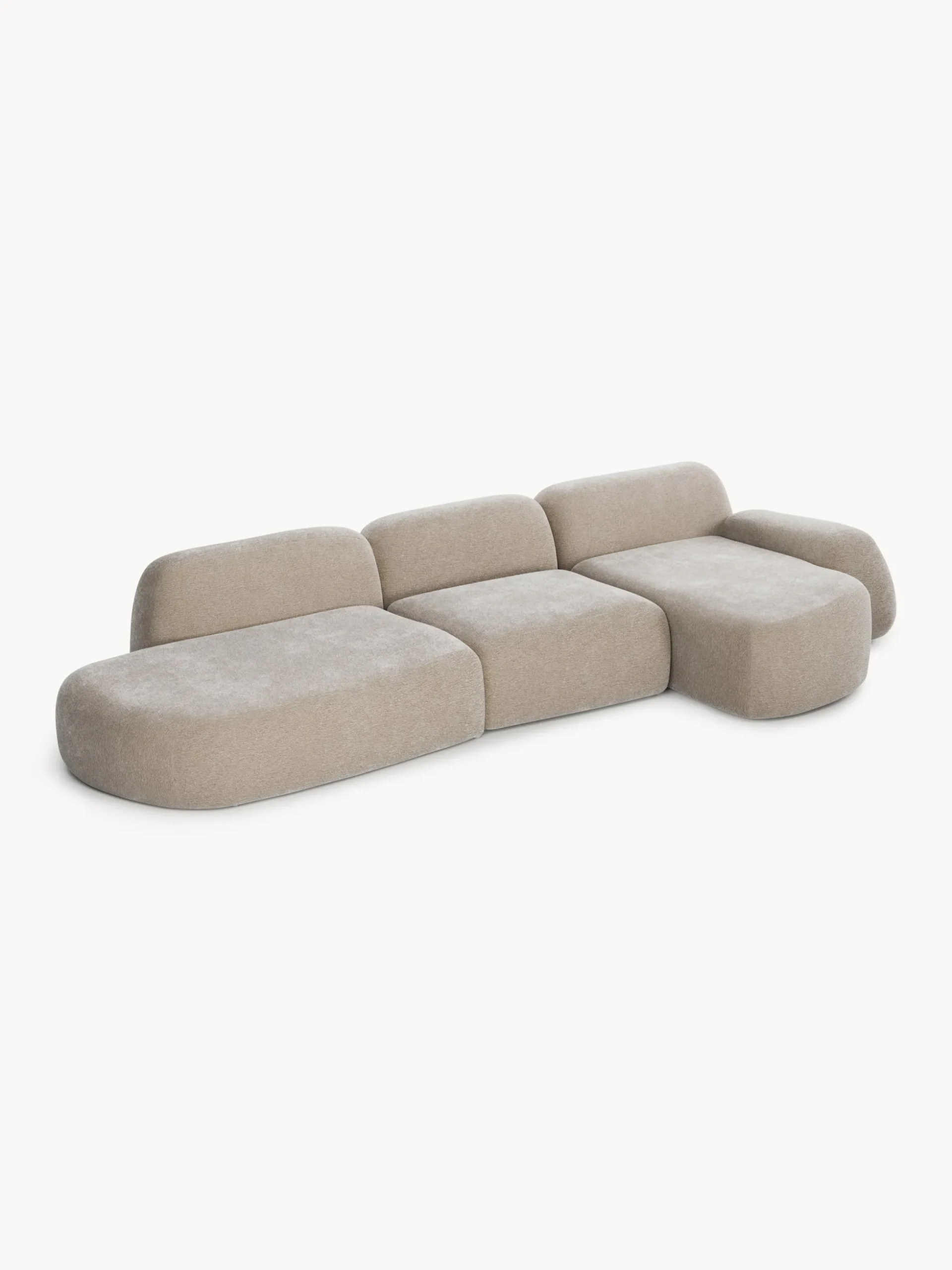 Divano angolare componibile 4 posti con chaise longue Wolke