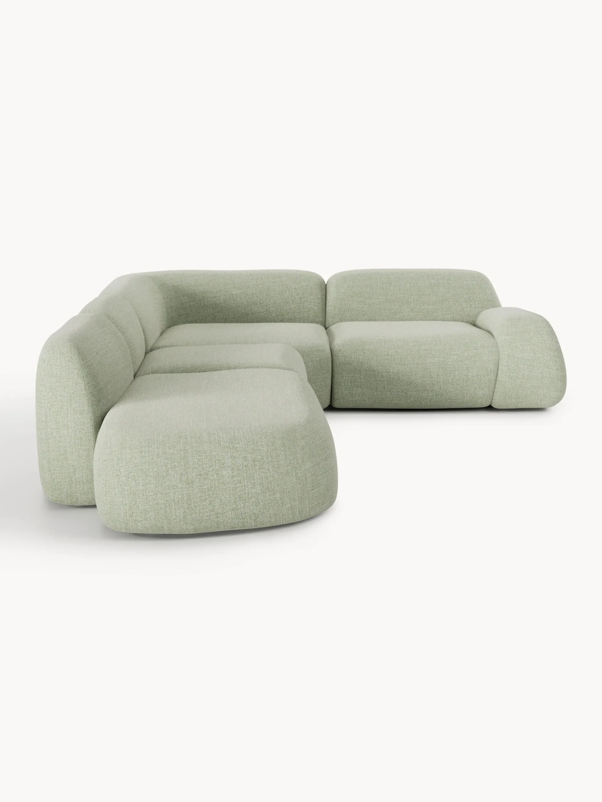 Divano angolare componibile XL in bouclé con chaise longue Wolke