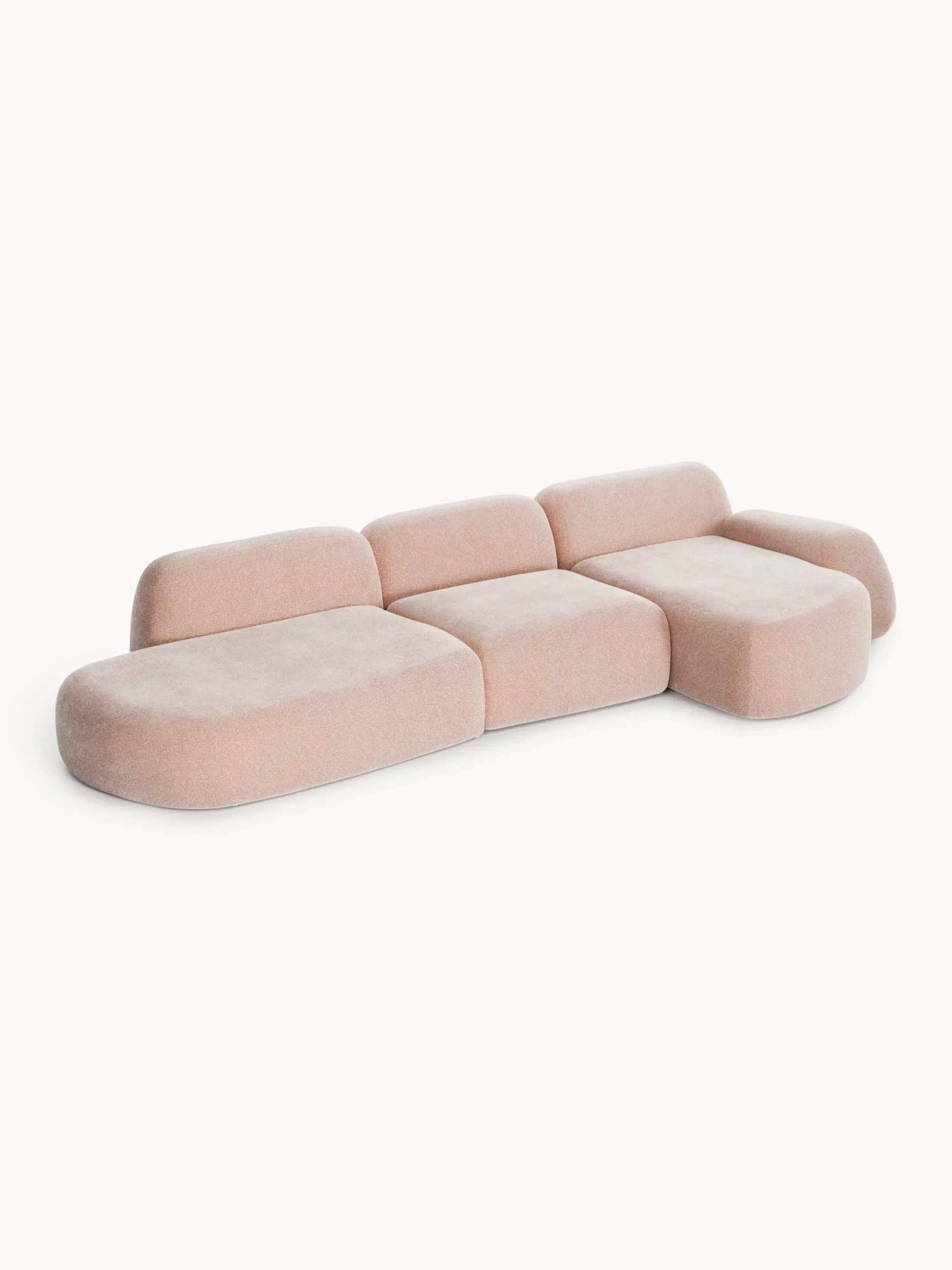 Divano angolare componibile 4 posti con chaise longue Wolke