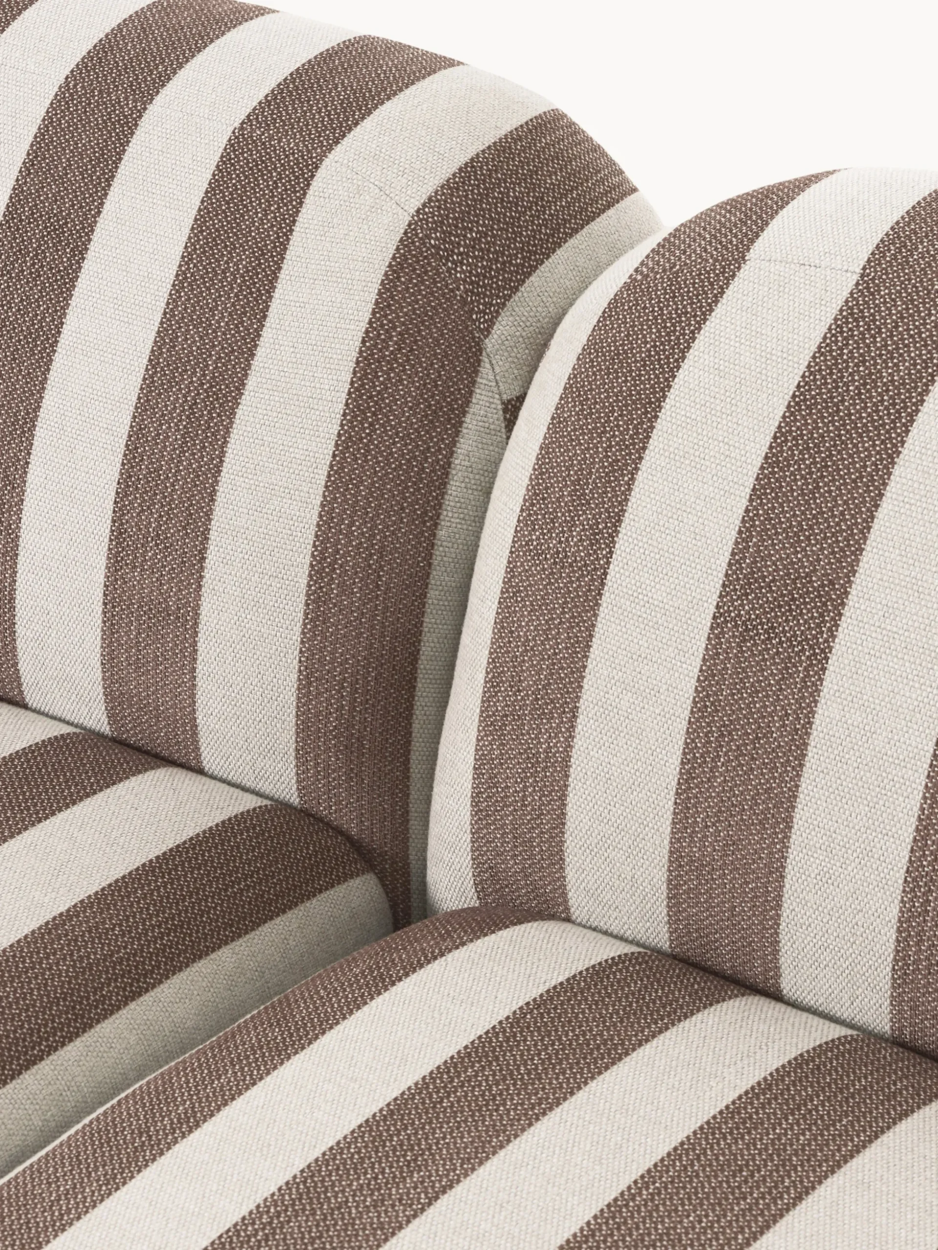 Divano angolare componibile XL a righe con chaise longue Wolke