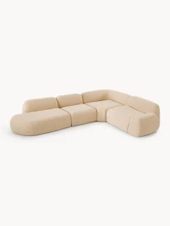 Divano angolare componibile XL in bouclé con chaise longue Wolke
