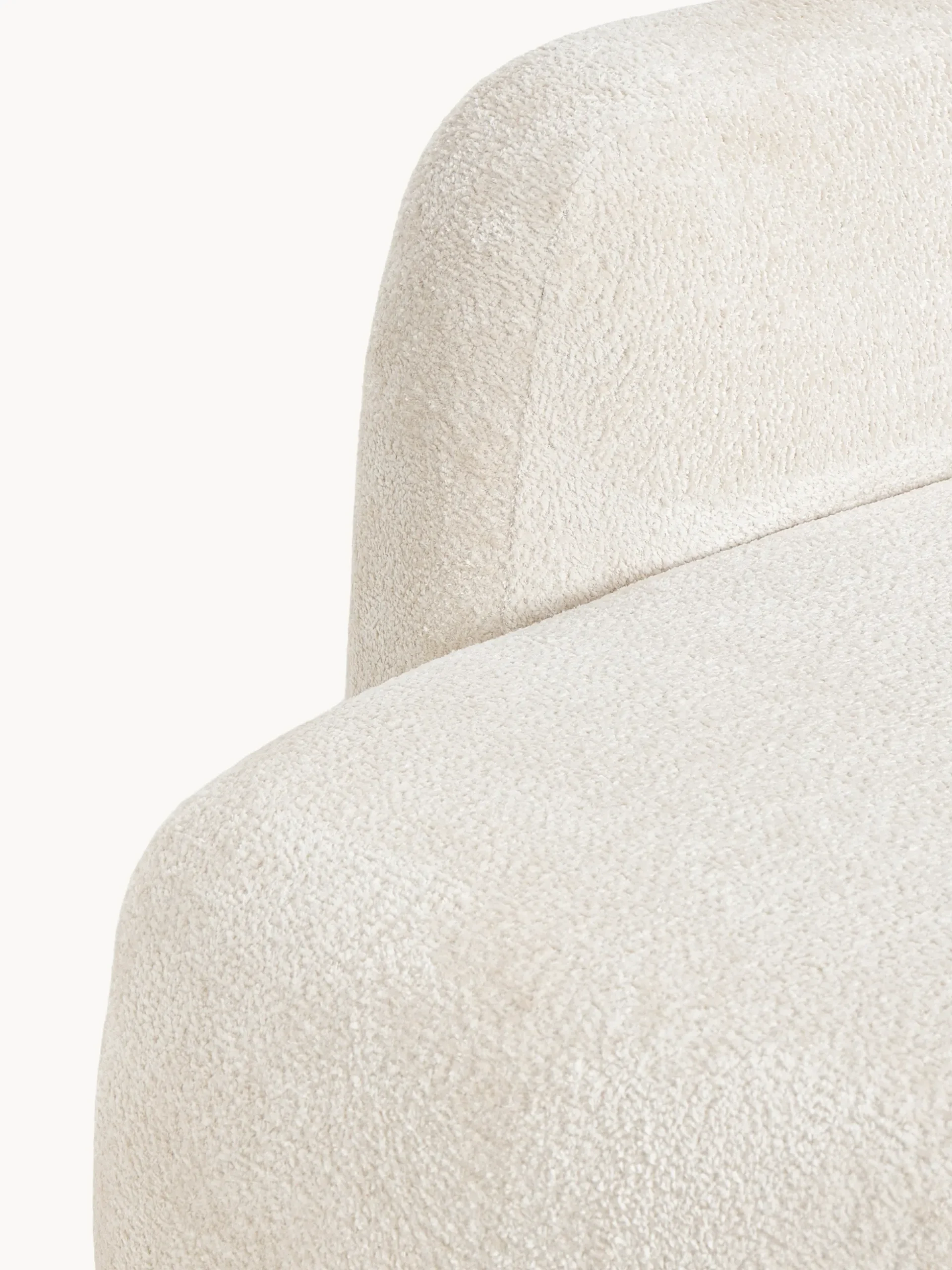 Divano angolare componibile 4 posti con chaise longue in teddy bouclé Wolke