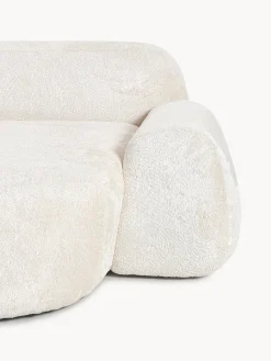 Divano angolare componibile 3 posti in teddy bouclé Wolke