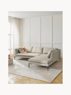 Divano angolare con piedini in metallo Emma