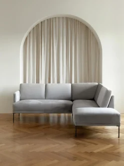 Divano angolare in velluto Fluente