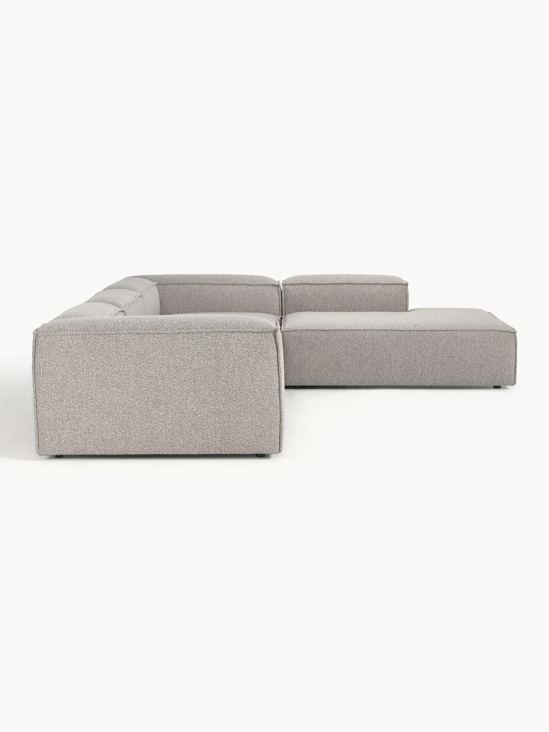 Divano angolare XL componibile 4 posti in bouclé Lennon