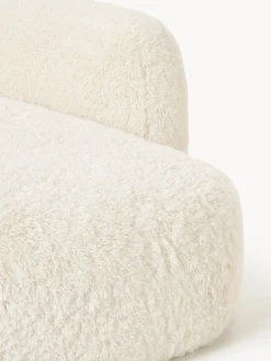 Divano angolare XL componibile 4 posti con chaise longue in teddy Wolke