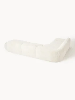 Divano angolare XL componibile 4 posti con chaise longue in teddy Wolke