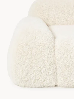 Divano angolare XL componibile 4 posti con chaise longue in teddy Wolke